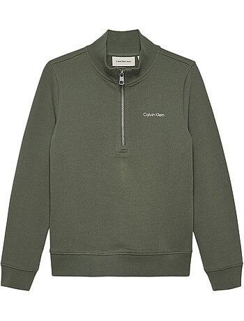 Calvin klein jeans jongens trui zwart met logo op borst