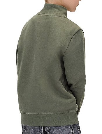 Calvin klein jeans jongens trui zwart met logo op borst