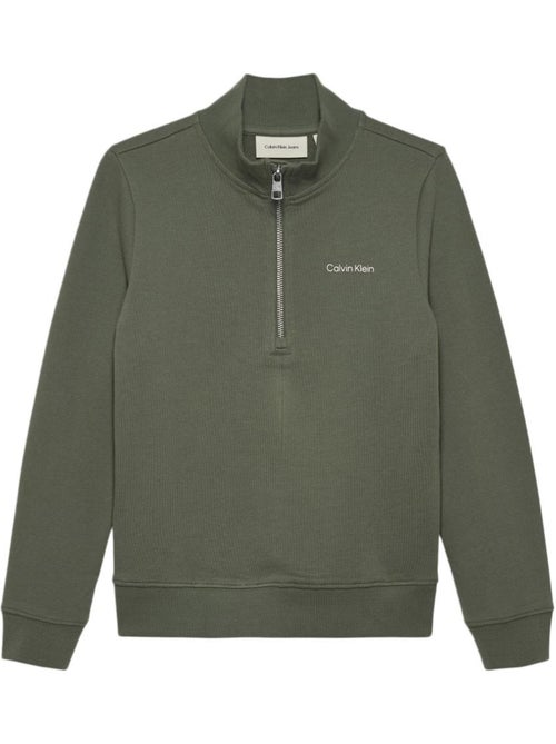 Calvin Klein Jeans Jongens Trui met Rits - Groen - Kiabi Calvin Klein Jeans Jongens Trui met Rits - Groen - Kiabi