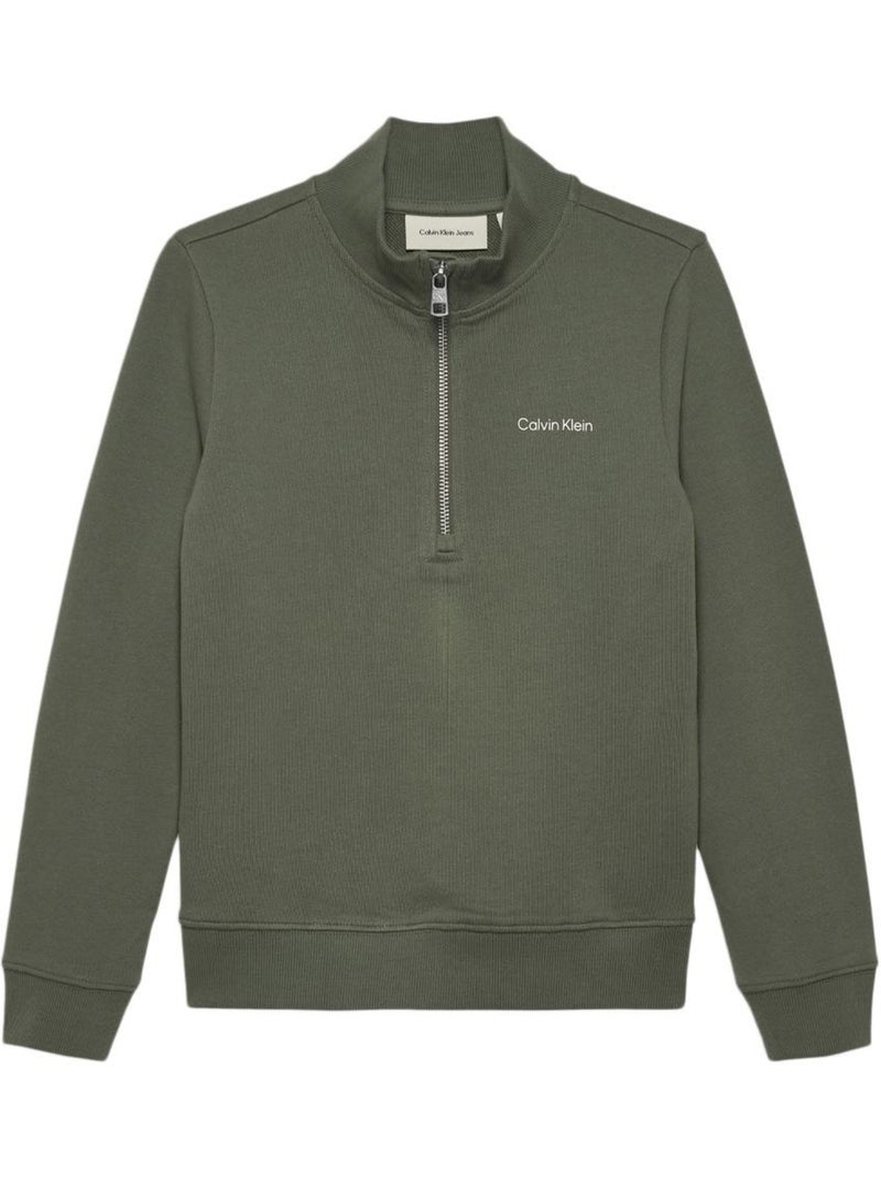 Calvin Klein Jeans Jongens Trui met Rits - Groen Groen - Kiabi
