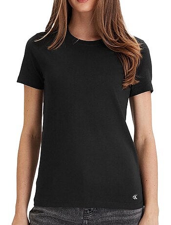 Calvin klein jeans katoenen t-shirt zwart unisex x3
