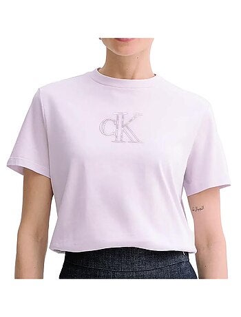 Calvin klein jeans klassiek violet dames t-shirt