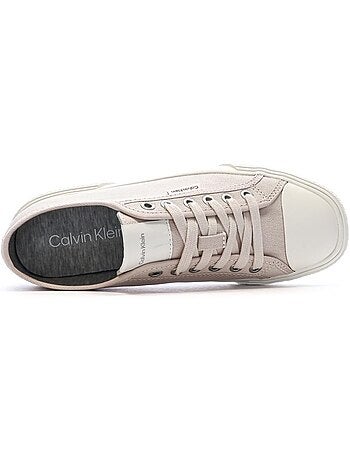 Calvin klein jeans lage vetersneakers voor dames - blauw