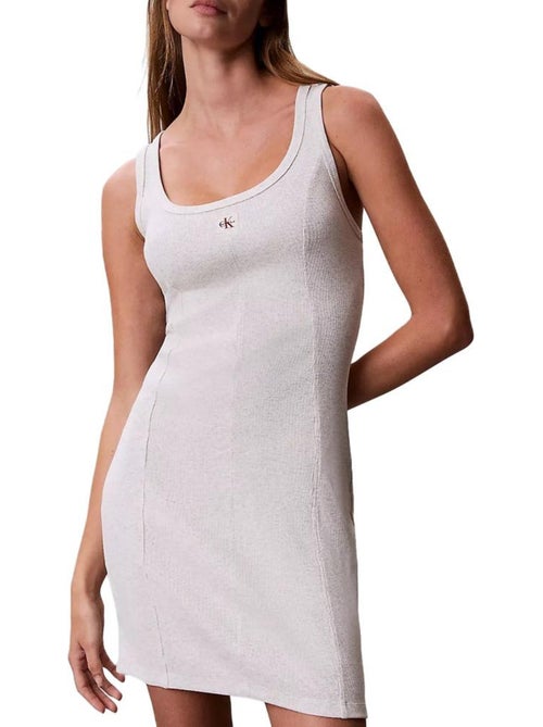 Calvin klein jeans lichtgrijze geweven jurk voor dames - Kiabi Calvin klein jeans lichtgrijze geweven jurk voor dames - Kiabi