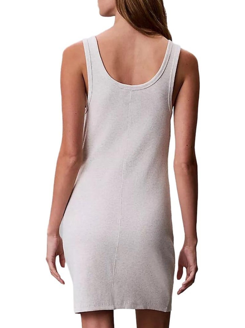 Calvin klein jeans lichtgrijze geweven jurk voor dames Zilvergrijs - Kiabi