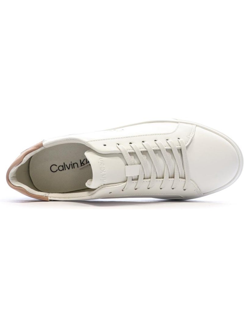 Calvin Klein Jeans Low Pro Cups Dames Sneakers Wit/Roze Wit Beige - Kiabi