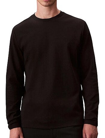 Calvin klein jeans heren t-shirt met lange mouwen wit lv04ld202g