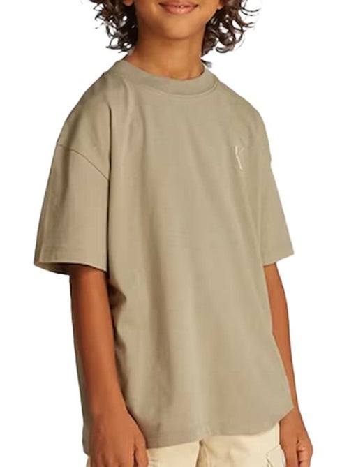 Calvin Klein Jeans Miami T-shirt voor jongens, bruin - Kiabi Calvin Klein Jeans Miami T-shirt voor jongens, bruin - Kiabi
