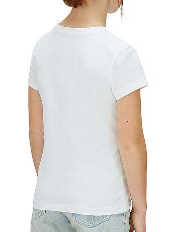 Calvin klein jeans monogram t-shirt wit/rood voor meisjes