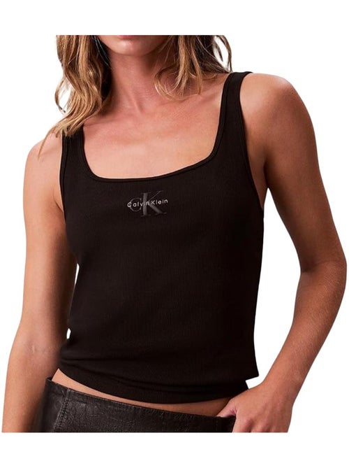 Calvin Klein Jeans Monogram Zwarte Dames Débardeur - Kiabi Calvin Klein Jeans Monogram Zwarte Dames Débardeur - Kiabi