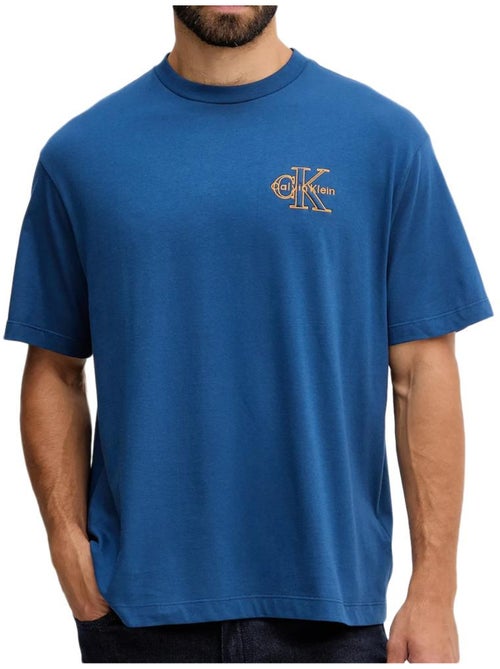 Calvin Klein Jeans Monolog T-shirt Blauw voor Heren - Kiabi Calvin Klein Jeans Monolog T-shirt Blauw voor Heren - Kiabi