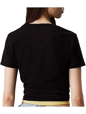 Calvin klein jeans monologo baby t-shirt zwart voor dames