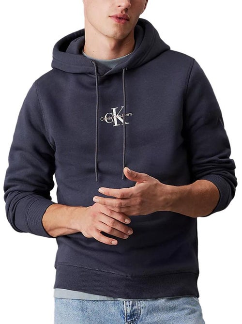 Calvin Klein Jeans Monologo Heren Sweatshirt Marineblauw - Kiabi Calvin Klein Jeans Monologo Heren Sweatshirt Marineblauw - Kiabi