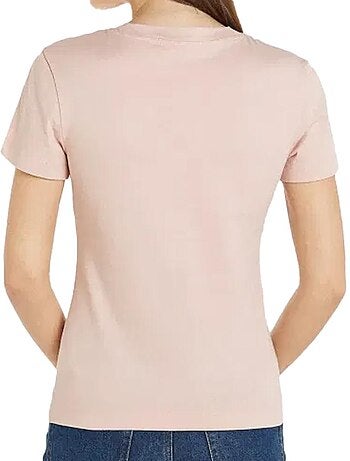 Calvin klein jeans monologo slim fit t-shirt zwart voor dames