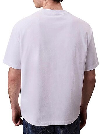 Calvin klein jeans monologo t-shirt wit voor heren lv04rb295g