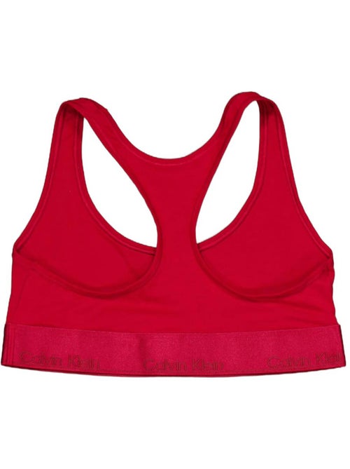 Calvin klein jeans ongevoerde rode bralette voor dames - Kiabi