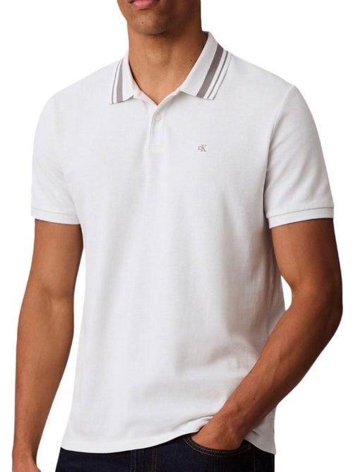 Calvin Klein Jeans Piqué Polo Wit voor Heren - Kiabi Calvin Klein Jeans Piqué Polo Wit voor Heren - Kiabi