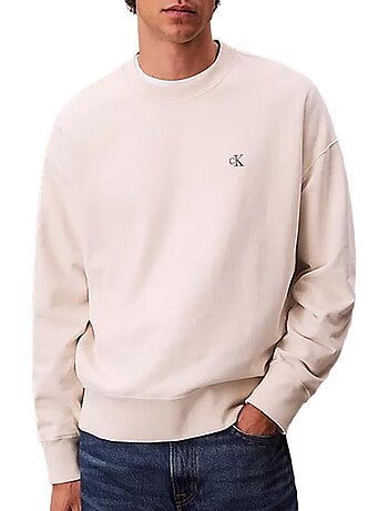 Calvin klein jeans premium beige heren sweatshirt