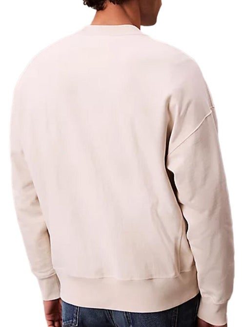 Calvin Klein Jeans Premium Beige Heren Sweatshirt - Kiabi Calvin Klein Jeans Premium Beige Heren Sweatshirt - Kiabi
