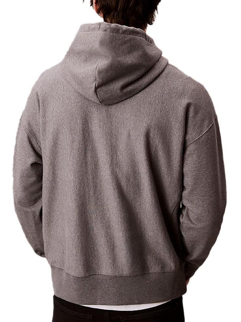 Calvin Klein Jeans Premium Terry Heren Hoodie Grijs Zilvergrijs - Kiabi