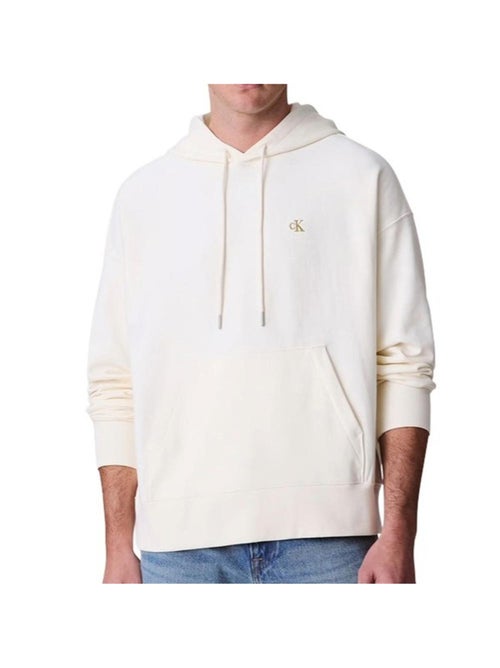 Calvin Klein Jeans Premium Terry Hoodie Beige voor Heren - Kiabi Calvin Klein Jeans Premium Terry Hoodie Beige voor Heren - Kiabi