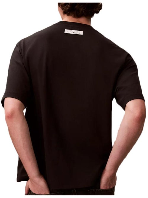 Calvin Klein Jeans Relaxed T-shirt Zwart voor Heren - Kiabi Calvin Klein Jeans Relaxed T-shirt Zwart voor Heren - Kiabi