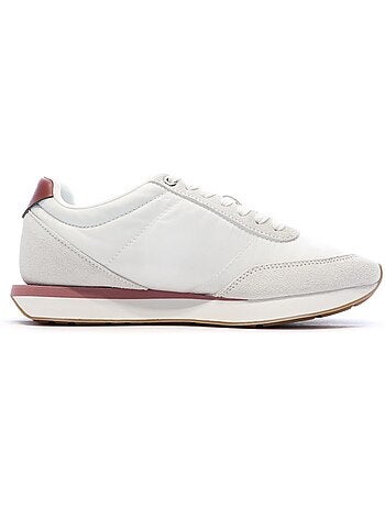 Calvin klein jeans retro dames sneakers wit/rood