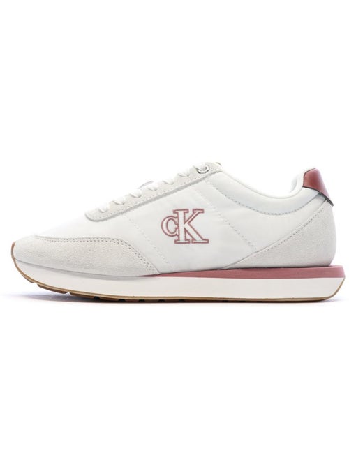 Calvin Klein Jeans Retro Dames Sneakers Wit/Rood - Kiabi Calvin Klein Jeans Retro Dames Sneakers Wit/Rood - Kiabi
