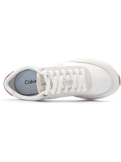 Calvin Klein Jeans Retro Dames Sneakers Wit/Rood - Kiabi Calvin Klein Jeans Retro Dames Sneakers Wit/Rood - Kiabi