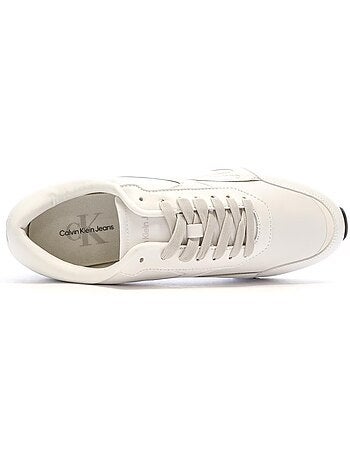 Calvin klein jeans retro runner witte heren sneakers