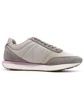 Calvin klein jeans retro sneakers grijs/roze voor dames