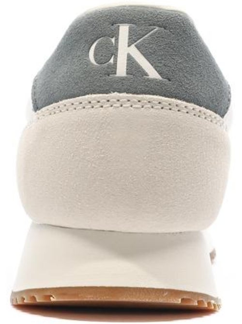 Calvin klein jeans retro witte heren sneakers - Kiabi
