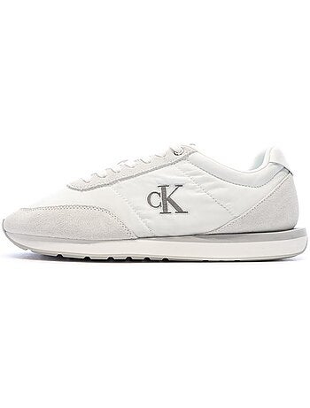 Calvin klein jeans retros heren sneakers wit/grijs