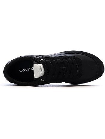 Calvin klein jeans retros heren sneakers zwart/wit