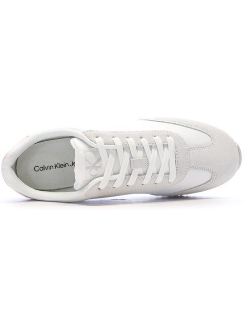Calvin Klein Jeans Runner Witte Dames Sneakers - Kiabi Calvin Klein Jeans Runner Witte Dames Sneakers - Kiabi