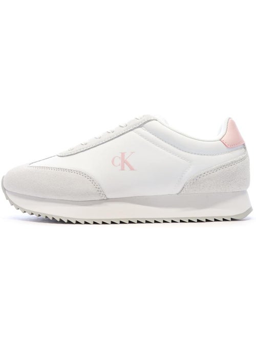 Calvin Klein Jeans Runner Witte Dames Sneakers - Kiabi Calvin Klein Jeans Runner Witte Dames Sneakers - Kiabi