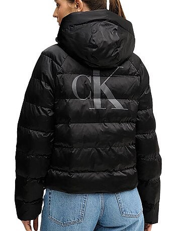 Calvin klein jeans satijnen zwarte dames donsjas