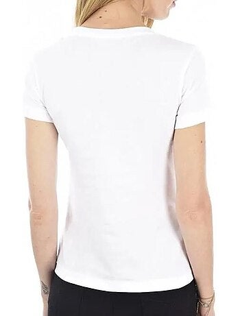Calvin Klein Jeans Slim Fit T-shirt met Borduurwerk voor Dames - Wit