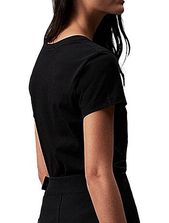 Calvin klein jeans slim fit t-shirt met borduurwerk voor dames - wit