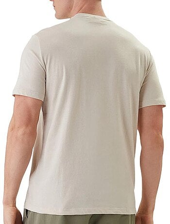 Calvin klein jeans heren t-shirt kaki met badge l4g