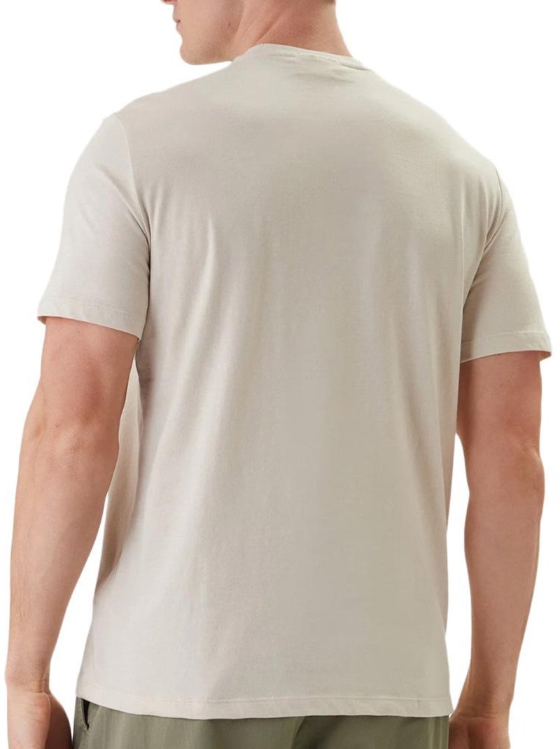 Calvin klein jeans t-shirt beige voor heren met badge Beige - Kiabi