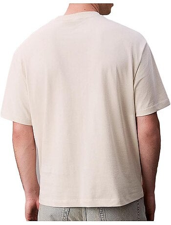 Calvin klein jeans t-shirt voor heren - beige lv04rd808g