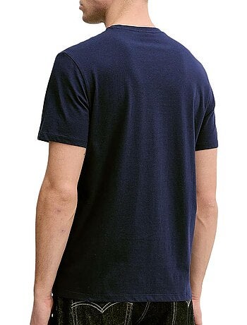 Calvin klein jeans mauve t-shirt met badge voor heren
