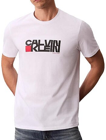 Calvin klein jeans t-shirt zwart/rood voor heren lv04rd814g