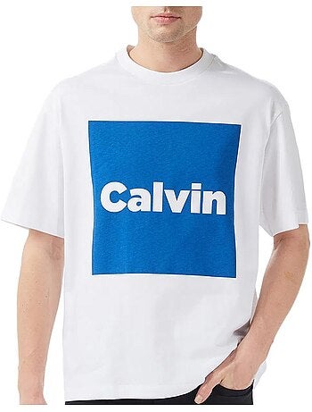 Calvin klein jeans t-shirt voor heren zwart/rood lv04rd813g