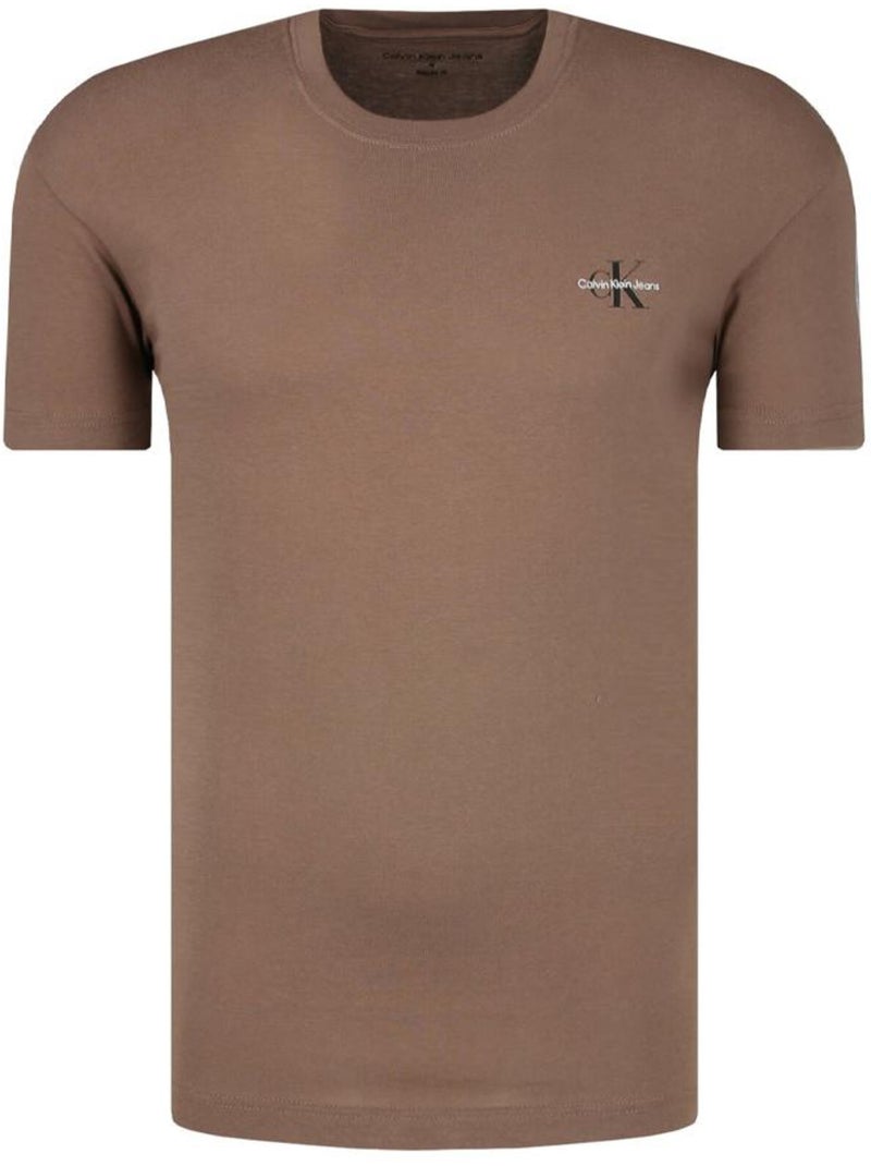 Calvin Klein Jeans T-shirt voor Heren Wit/Bruin J30J320199 Cappuccinobruin - Kiabi