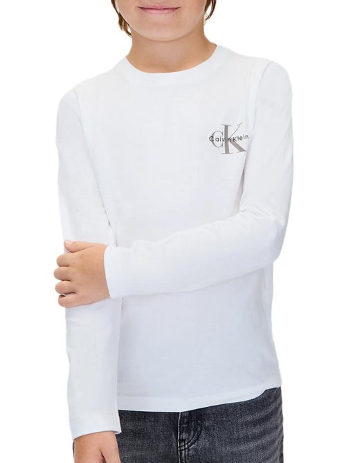 Calvin Klein Jeans T-shirt voor jongens met borstlogo - Wit - Kiabi Calvin Klein Jeans T-shirt voor jongens met borstlogo - Wit - Kiabi