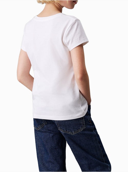Calvin Klein Jeans T-shirt voor Meisjes - Wit met Scriptlogo - Kiabi Calvin Klein Jeans T-shirt voor Meisjes - Wit met Scriptlogo - Kiabi