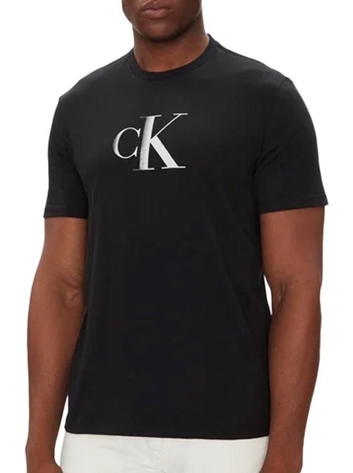Calvin Klein Jeans T-shirt Zwart Heren Center LV04RC857G - Kiabi