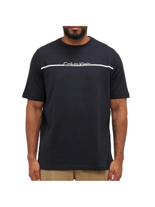 Calvin Klein Jeans T-shirt Zwart Heren Split Line - Kiabi Calvin Klein Jeans T-shirt Zwart Heren Split Line - Kiabi